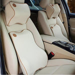 Car Memory Foam Cushion Set – Neck & Lumbar Support Pillow for Driving Comfort | Premium Car Interior Accessories
