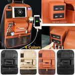 Car Back Seat Organizer with USB Charging – Multi-Functional Backrest Storage Bag, Tablet Holder, Travel Car Organizer