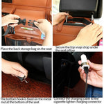 Car Back Seat Organizer with USB Charging – Multi-Functional Backrest Storage Bag, Tablet Holder, Travel Car Organizer