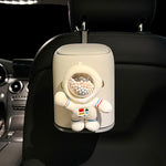 Cute Car Trash Can with Lid – Hanging Car Garbage Bin for Center Console, Leakproof Mini Car Organizer, Cartoon Design