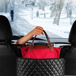 Car Seat Storage Organizer & Handbag Holder – PU Leather Car Interior Organizer Bag for Clean & Clutter-Free Driving