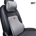 Car Neck & Lumbar Support Pillow Set Memory Foam Headrest Cushion Back Support for Driving Comfort & Pain Relief