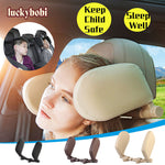 Car Seat Headrest Pillow Adjustable Neck Support – Memory Foam Travel Rest Cushion for Kids & Adults | Car Interior Accessories