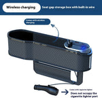 Car Seat Gap Organizer with Wireless Charging – Car Slit Storage Box & Console Gap Filler for Clean Interior