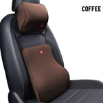 Car Neck & Lumbar Support Pillow Set Memory Foam Headrest Cushion Back Support for Driving Comfort & Pain Relief