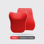 Car Headrest & Lumbar Support Cushion Set – Memory Foam Car Neck Pillow for Comfort | AutoZentra