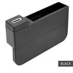 Car Seat Gap Organizer with Wireless Charging & USB Ports – Car Console Gap Storage Box for Phones, Cards & Coins