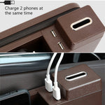 Car Seat Gap Organizer with Wireless Charging & USB Ports – Car Console Gap Storage Box for Phones, Cards & Coins