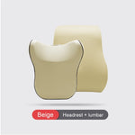 Car Headrest & Lumbar Support Cushion Set – Memory Foam Car Neck Pillow for Comfort | AutoZentra