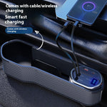 Car Seat Gap Organizer with Wireless Charging – Car Slit Storage Box & Console Gap Filler for Clean Interior