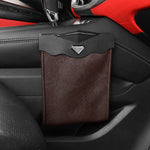 LED Car Trash Can Organizer – Hanging Car Garbage Bin with Storage Bag for Clean Car Interior Accessories